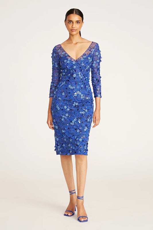 THEIA - 8819419 - ELODIE V NECK BEADED DRESS