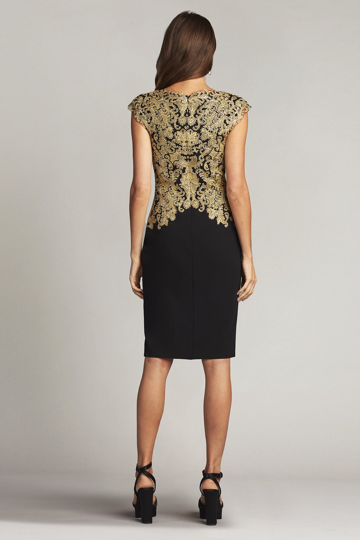 Tadashi Shoji - BWH22870M - Tash Embroidered Crepe Dress